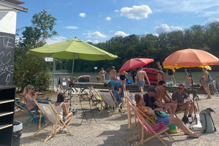 Terrasse de la buvette "Au Moulin" 